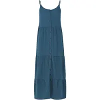 Protest Cocoa Sleeveless Long Dress Bleu S Femme
