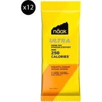 Naak Ultra Energy Drink Mix Energy Drink Monodose Box Pinneaple Ginseng 72g 12 Units Jaune