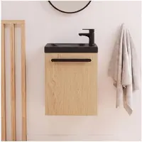 MOB-IN Ensemble lave-mains suspendu NEVADA avec robinet noir