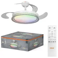Osram Ceiling Fan Cierzo 1220 mm 60 W CCT RVB, Ventilateur, Blanc