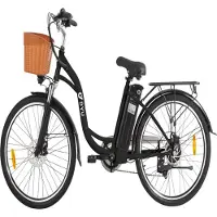 DYU Vélo Électrique C6 26 Pouces 25km/h - Batterie 36V12.5Ah Freins à Disque - Noir