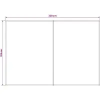 vidaXL Tissu de remplacement pour store, couleur crème, 350 x 200 cm, polyester