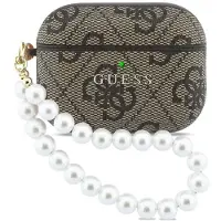 GUESS Étui 4G Pearl Strap pour AirPods Pro 3 - marron