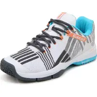 Babolat Sensa Padel-Tennis Chaussures de padel Chaussures de sport blanches/bleues/oranges 31S23757-1085, Pointure:38 EU