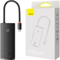 Baseus Hub 6W1 Lite Series Usb-C Do 2X Usb 3.0 + Usb-C + Hdmi + Sd/Tf (Czarny)