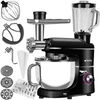 Ruhhy Robot de cuisine avec moulin 6,2 l, 2200 W Noir 16747
