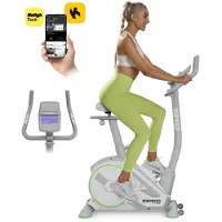Zipro Vélo ergomètre Rave White – Vélo d'appartement électromagnétique blancvia l'application Zwift Angle du guidon et selle réglables Programme Watt