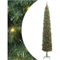 vidaXL Sapin de Noël artificiel Vert 300 cm PVC et acier et plastique