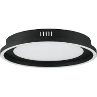 Eglo 900601 CALAGRANO LED plafonnier 11,5W, 10W Ø380mm noir blanc télécommande couleur de lumière réglable dimmable