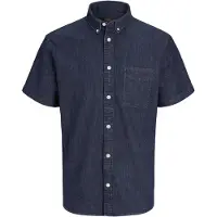 Jack & Jones Blubrook Short Sleeve Shirt Bleu L Homme