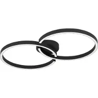 Eglo AMANDOLO Applique/plafonnier Lampe éclairage - L67,5 x l38 x H6,5 cm - noir - 19,5W incl. - IP20