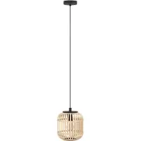 Eglo Suspension Bordesley noir-nature Ø 21 cm E27, max. 60 W