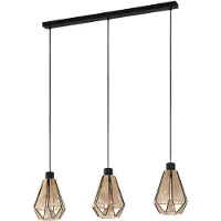 Eglo ADWICKLE Suspension Lampe à suspendre Lampe à suspendre - L87 x l14,5 x H110 cm - noir - 3X40W excl. - IP20