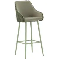 Mauro Ferretti Tabourets De Bar Alaska -A- Verts, Lot De 2 En Fer Et Polyester, Design Moderne, Hauteur D'Assise 78 Cm - Collection Moderne