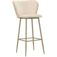 Mauro Ferretti Tabouret De Bar Alaska -B- Crème, Lot De 2 En Fer Et Polyester, Design Moderne, Hauteur D'Assise 77 Cm - Collection Moderne