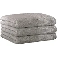 Cawoe Serviette gris / blanc