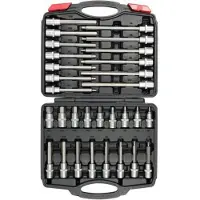 PP Market YT-77540, Jeu de clés à douilles, 30 pièces, longueur hexagonale 55-200 mm, acier S2, 1/2 pouce (10 mm, 11 mm, 12 mm, 13 mm, 14 mm, 17 mm, 19 mm)
