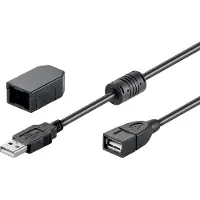 Pro Goobay USB 2.0, 2.0 m 2m USB A USB A Mâle Femelle Noir câble USB