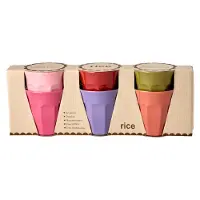 Rice Tasses - Mélamine - 6 pièces - 250 ml - Multicolore - - UneTaille - Tasse