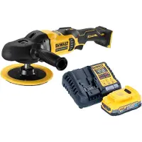 DeWalt DCM 849 E1 Polisseuse excentrique sans fil 18 V 180 mm Brushless + 1x batterie Powerstack 1,7 Ah + chargeur