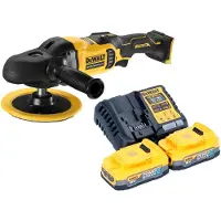 DeWalt DCM 849 E2 Polisseuse excentrique sans fil 18 V 180 mm Brushless + 2x Powerstack batterie 1,7 Ah + chargeur