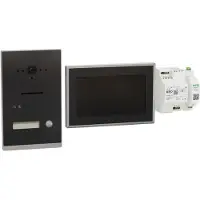 Ritto By Schneider Kit vidéo pour la maison gris anthracite, UP - Kit de platine de rue avec vidéophones 1 RGE2094150
