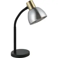 Eglo MACERE Lampe de table éclairage de table - L22 x l12 x H34 cm - noir, laiton brossé - IP20
