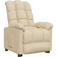 Syfax Fauteuil relax Tissu Crème