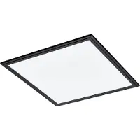 Eglo LED Panel Salobrena 1, plafonnier, plafonnier en plastique blanc et métal noir, plafonnier apparent, lampe, blanc neutre, 45x45 cm