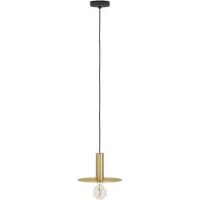 Eglo Suspension ESCANDELL acier noir, laiton brossé E27 1X40W H:110cm Ø25cm dimmable
