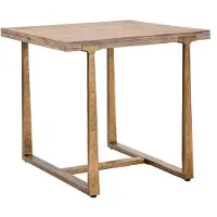 Mauro Ferretti Table De Salle À Manger Carrée Moderne Ankara En Bois Et Métal - Design Simple Et Audacieux - Style Moderne 142814000Q