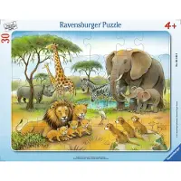Ravensburger Puzzle 30 Pièces : Puzzle Cadre - Animaux d'Afrique
