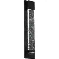Eglo 98154 VILLAGRAZIA LED Applique murale/plafonnier d'extérieur 2x3,3W 40cm noir blanc chaud IP44