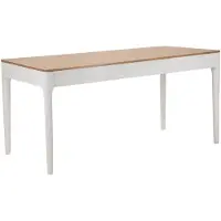 FURNLUX Table de salle à manger Matera Blanc 180cm / Couleur principale : Blanc / Dimensions : 180 x 80 x 60 cm