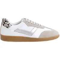 Silbon 2051701221 Leather Animal Print Trainers Blanc EU 39 Femme