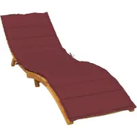 vidaXL Coussin de chaise longue rouge bordeaux mélangé 200x70x4 cm