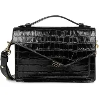 Lancaster Sac à Rabat Zoé Noir Croco
