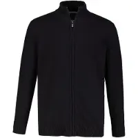 JP 1880 Regular Fit Cardigan noir, Unicolore