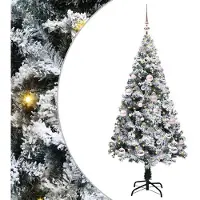 vidaXL Sapin de Noël artificiel Vert 150 cm PVC, Acier et Plastique