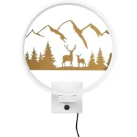 Opviq , XMAS25- XMAS25SHD, Blanc,Or, Appliques murales, 10 x 10 x 4 cm, 100% métal