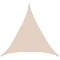 INF Voile d'ombrage triangulaire pour terrasse de plage, protection UV Beige S