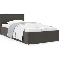 vidaXL Cadre de lit à rangement hydraulique sans matelas 100x200 cm