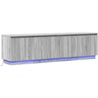 vidaXL : Meubles TV de 180 x 38 x 49 cm, en panneaux de particules imitation bois gris Sonoma