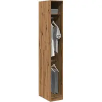 vidaXL Armoire chêne fumé 50x50x200 cm Bois composite
