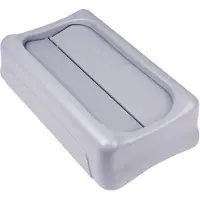Rubbermaid Couvercle rabattable Slim Jim, gris (déchets résiduels)