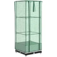 vidaXL Lit surélevé avec serre aspect rotin 40x40x123 cm