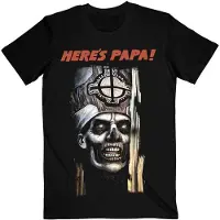 Ginza.se Unisexe, T-shirt, T-shirt « Here's Papa » unisexe, noir, taille M, Noir, (M)