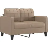 vidaXL Canapé à 2 places Cappuccino 120 cm Similicuir