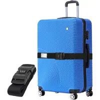 VERTICAL STUDIO "Malmö" 28" Valise bleu avec sangle de bagage GRATUITE