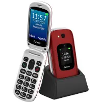 Funke FUNE350R (2.80", 0.30 Mpx), Téléphone portable à touches, Rouge